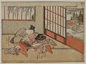 Traditional Japanese Landscape Prints: Kisaragi: the second month