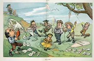 Puck Magazine Illustrations Prints: Kite time