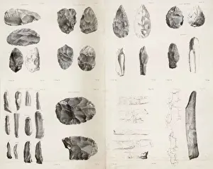 Prehistoric Flint Tools Print