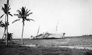 Koenig scuppered, Dar es Salaam harbour, WW1 Koenig scuppered, Dar es Salaam harbour, WW1