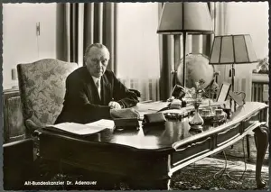 Framed Print : Konrad Adenauer Print