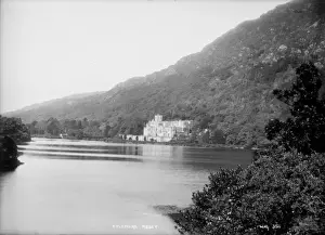Kylemore Abbey Print: Early 20th Century Waterfront View