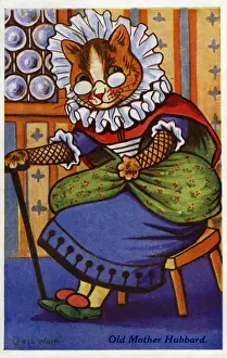 Louis Wain Art Prints: L Wain. Old Mother Hubbard