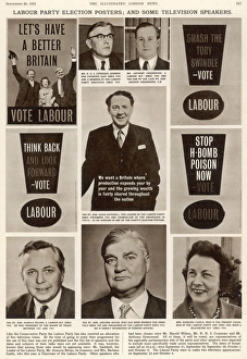 Labour Party election posters and television speakers Labour Party election posters and television speakers