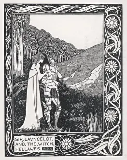 Arthurian Legend Art Prints: Lancelot & Hellawes