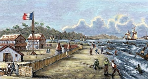 Landing of the sailors of the Penelope in Blockhaus, the M Landing of the sailors of the Penelope in Blockhaus, the M