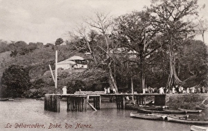 Landing stage at Rio Nunez (Nunez River) in Bok鬠Guinea Landing stage at Rio Nunez (Nunez River) in Bok鬠Guinea