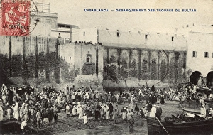Landing of the Sultans troops, Casablanca, Morocco Landing of the Sultans troops, Casablanca, Morocco