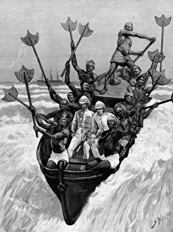 Landing in a Surf-boat at Accra, Ghana, 1891 Landing in a Surf-boat at Accra, Ghana, 1891