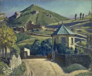 Mediterranean Landscape Art Prints: Lane with small octagonal house