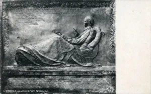 A large memorail bronze relief of Robert Louis Stevenson (1850-1894 A large memorail bronze relief of Robert Louis Stevenson (1850-1894