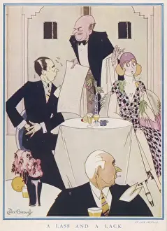 A Panicked Gentleman at a Restaurant Print