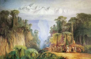Mount Kanchenjunga Print by Edward Lear, 1877