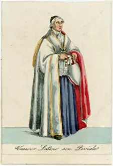 Latin Bishop Print with Cope