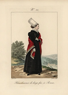 Laundry woman of fine linen at Rouen in a tall Laundry woman of fine linen at Rouen in a tall
