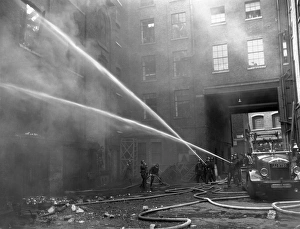 LCC-LFB fatal warehouse fire, Langley Street WC2 LCC-LFB fatal warehouse fire, Langley Street WC2