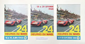 Le Mans 1968 Trio of event posters