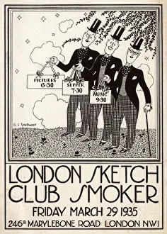 Leaflet, London Sketch Club Smoker, March 1935 Leaflet, London Sketch Club Smoker, March 1935