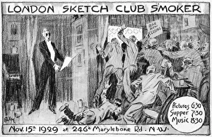 Leaflet, London Sketch Club Smoker, November 1929 Leaflet, London Sketch Club Smoker, November 1929
