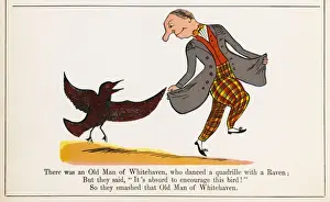 Whitehaven Print: An Old Man Dancing with a Raven