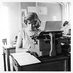 Vintage Office Equipment Prints: Learning to Type