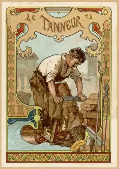 Leather Craftsman Prints: Leatherworker