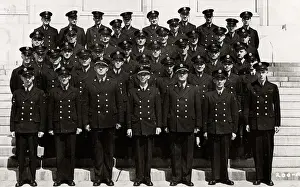 Emergency Service Prints: Canadian Fire-fighters Leaving Home Print, circa 1942