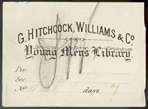 Print of a Lending Library Ticket, circa 19th century