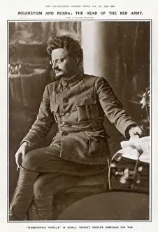 Politician Prints: 1920 Print of Leon Trotsky, Russian Communist leader