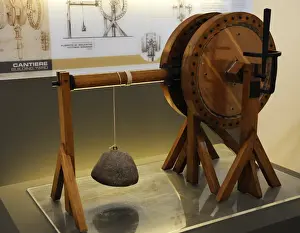 Leonardo's Winch Model Print (Codex Atlanticus, 1480)