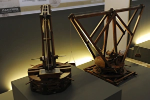 Leonardesque models. Revolving cranes. 15th century. Models Leonardesque models. Revolving cranes. 15th century. Models