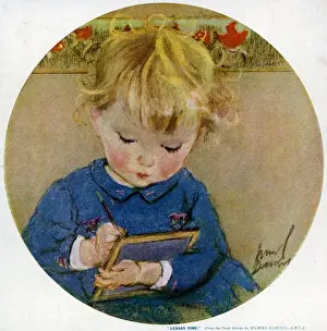 Lesson Time Print: A Young Scholar at Work