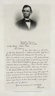 Letter from Abraham Lincoln to Mrs. Bixby, with bust-length Letter from Abraham Lincoln to Mrs. Bixby, with bust-length