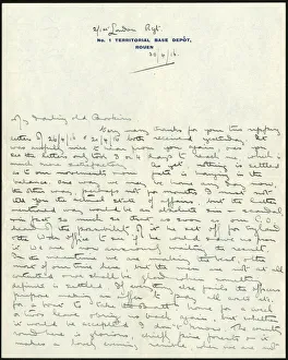 Letter from Albert Auerbach from Rouen, France, WW1 Letter from Albert Auerbach from Rouen, France, WW1