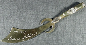 Letter opener Engraved Souvenir of Salonika 1915-16-17 Letter opener Engraved Souvenir of Salonika 1915-16-17