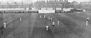 Prints of Essex host 1902 champions Yorkshire in a County Championship cricket match at the Leyton Ground, East London Essex Prints: Leyton Cricket Ground Print: Yorkshire vs Essex 1903