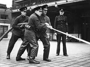 LFB recruits taking part in hosepipe training at HQ LFB recruits taking part in hosepipe training at HQ