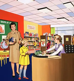 Mary Evans Prints Online: Library Attendant Print