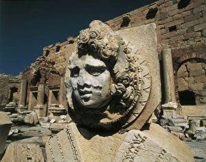 Tripoli Collection: LIBYA. TRIPOLI. Leptis Magna. Forum of Septimius
