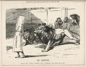 Victorian Era Satire Artwork Prints: Licensing Bill Fails