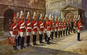 Early 20th Century Life Guards Print, Horse Guards Parade