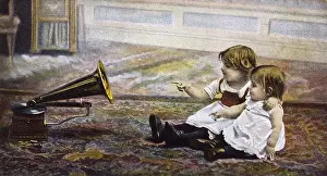 Vintage Children's Entertainment Prints: Two Listeners