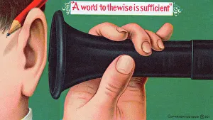 Listening to an early Telephone Receiver Listening to an early Telephone Receiver