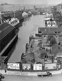 Liverpool Docks Print, Princes Dock and Royal Liver Building