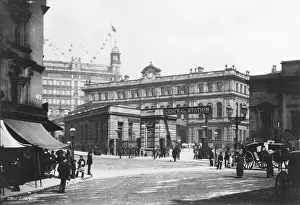 Prints of A street scene in Liverpool, including Central Station Liverpool Prints: Liverpool Street Scene Print featuring Central Station