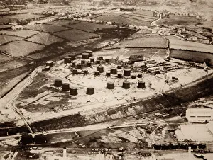 Llandarcy Oil Refinery, Swansea, Wales Llandarcy Oil Refinery, Swansea, Wales