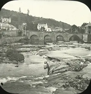River Rock Formations Prints: Llangollen Bridge