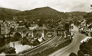 River Dee Wales Prints: Llangollen, River Dee and Bridge