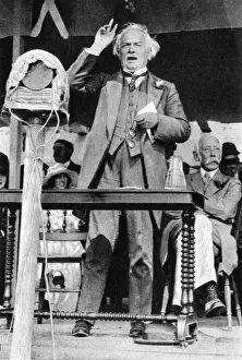 David Lloyd George Print - Welsh statesman in action
