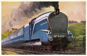 Edinburgh Prints: LNER Coronation Print: Commonwealth of Australia Locomotive